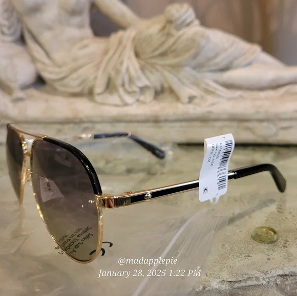 Kate Spade Amarissa Aviator Pilot Sunglasses Luxury Designer Celebrity #150 - Picture 6 of 10